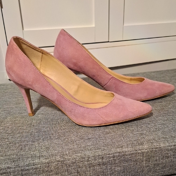 Joe Fresh Shoes - Joe Fresh Mauve Suede Pointed-Toe Heels